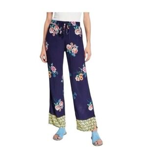 Johnny Was Zaline Multicolor Floral Pants Size Small (MSRP $285) Boho Preppy